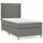 WOWONA Boxspringbett mit Matratze Dunkelgrau 90x200 cm Stoff