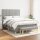 vidaXL Boxspringbett mit Matratze Hellgrau 140x190 cm Stoff