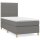 WOWONA Boxspringbett mit Matratze Dunkelgrau 90x200 cm Stoff