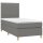 WOWONA Boxspringbett mit Matratze Dunkelgrau 90x200 cm Stoff