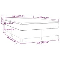 vidaXL Boxspringbett mit Matratze Hellgrau 140x190 cm Stoff