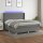 vidaXL Boxspringbett mit Matratze &amp; LED Dunkelgrau 180x200 cm Stoff