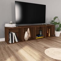 vidaXL B&uuml;cherschrank/TV-Schrank Braun Eichen-Optik 36x30x143 cm