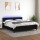 WOWONA Boxspringbett mit Matratze &amp; LED Schwarz 160x200 cm Stoff