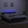 vidaXL Boxspringbett mit Matratze &amp; LED Schwarz 160x200 cm Stoff