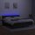 vidaXL Boxspringbett mit Matratze &amp; LED Schwarz 160x200 cm Stoff