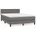 vidaXL Boxspringbett mit Matratze Grau 140x190 cm Kunstleder