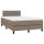 vidaXL Boxspringbett mit Matratze Taupe 120x200 cm Stoff