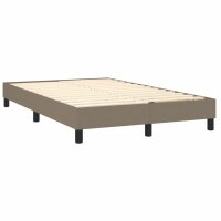 vidaXL Boxspringbett mit Matratze Taupe 120x200 cm Stoff