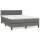 vidaXL Boxspringbett mit Matratze Grau 140x190 cm Kunstleder