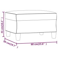 vidaXL Fu&szlig;hocker Creme 60x50x41 cm Kunstleder