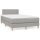 vidaXL Boxspringbett mit Matratze Hellgrau 120x200 cm Stoff