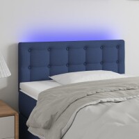 vidaXL LED Kopfteil Blau 80x5x78/88 cm Stoff