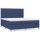 vidaXL Boxspringbett mit Matratze Blau 180x200 cm Stoff