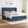 vidaXL Boxspringbett mit Matratze Blau 180x200 cm Stoff