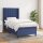 WOWONA Boxspringbett mit Matratze Blau 90x200 cm Stoff