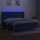 vidaXL Boxspringbett mit Matratze &amp; LED Blau 200x200 cm Stoff