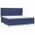 vidaXL Boxspringbett mit Matratze Blau 200x200 cm Stoff