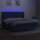 vidaXL Boxspringbett mit Matratze &amp; LED Blau 200x200 cm Stoff