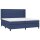 vidaXL Boxspringbett mit Matratze &amp; LED Blau 200x200 cm Stoff