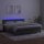 WOWONA Boxspringbett mit Matratze &amp; LED Dunkelgrau 160x200 cm Samt