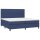 vidaXL Boxspringbett mit Matratze Blau 200x200 cm Stoff