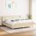 WOWONA Boxspringbett mit Matratze Creme 180x200 cm Stoff