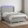 vidaXL Boxspringbett mit Matratze &amp; LED Hellgrau 140x190 cm Stoff