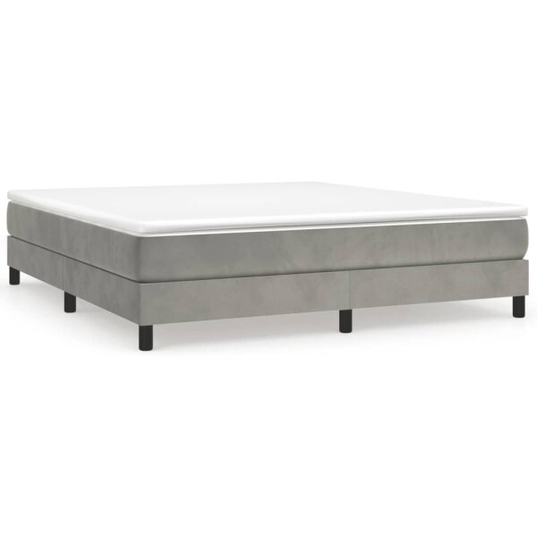 vidaXL Boxspringbett Hellgrau 160x200 cm Samt