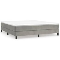 vidaXL Boxspringbett Hellgrau 160x200 cm Samt