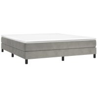 vidaXL Boxspringbett Hellgrau 160x200 cm Samt