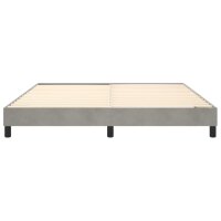 vidaXL Boxspringbett Hellgrau 160x200 cm Samt