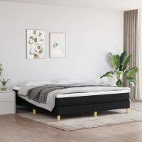 vidaXL Boxspringbett Schwarz 160x200 cm Stoff