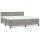 vidaXL Boxspringbett mit Matratze Hellgrau 160x200 cm Samt