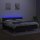 WOWONA Boxspringbett mit Matratze &amp; LED Schwarz 160x200 cm Stoff