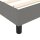 vidaXL Boxspringbett mit Matratze Dunkelgrau 140x200 cm Stoff