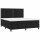 vidaXL Boxspringbett mit Matratze Schwarz 160x200 cm Samt