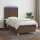 vidaXL Boxspringbett mit Matratze &amp; LED Dunkelbraun 80x200 cm Stoff