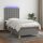 vidaXL Boxspringbett mit Matratze &amp; LED Dunkelgrau 80x200 cm Stoff