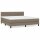 vidaXL Boxspringbett mit Matratze Taupe 160x200 cm Stoff