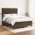 vidaXL Boxspringbett mit Matratze Dunkelbraun 140x200 cm Stoff