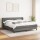 vidaXL Boxspringbett mit Matratze Dunkelgrau 160x200 cm Stoff