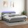 vidaXL Boxspringbett mit Matratze &amp; LED Dunkelgrau 160x200 cm Stoff