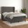 vidaXL Boxspringbett mit Matratze Dunkelgrau 140x200 cm Samt