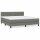 vidaXL Boxspringbett mit Matratze Dunkelgrau 160x200 cm Stoff