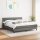 vidaXL Boxspringbett mit Matratze Dunkelgrau 160x200 cm Stoff