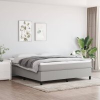 vidaXL Boxspringbett Hellgrau 160x200 cm Stoff