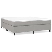 vidaXL Boxspringbett Hellgrau 160x200 cm Stoff