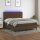 vidaXL Boxspringbett mit Matratze &amp; LED Dunkelbraun 180x200 cm Stoff