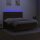 vidaXL Boxspringbett mit Matratze &amp; LED Dunkelbraun 180x200 cm Stoff